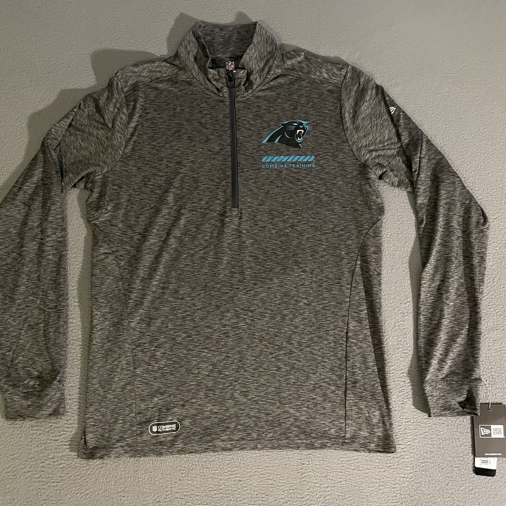 NFL Team Apparel New Era Carolina Panthers Combine Training Pullover Mens sz L